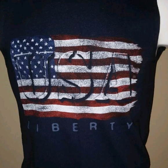 LIBERTY FLAG STARS STRIPES USA TANK TOP SHIRT - Picture 2 of 2